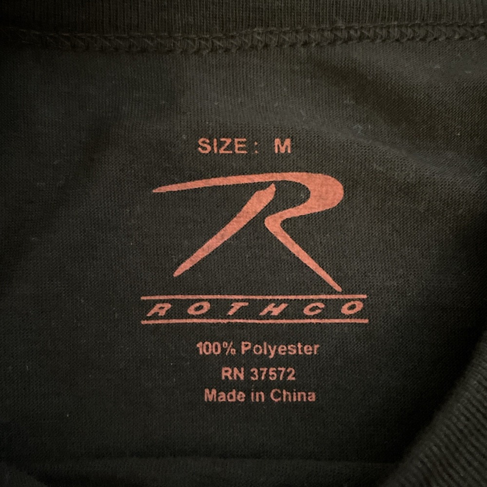 Rothco Men's Moisture Transferring T-Shirt Black Size Medium - Picture 6 of 7